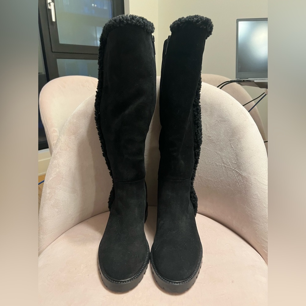 Aquatalia Shearling Black Winter Boots